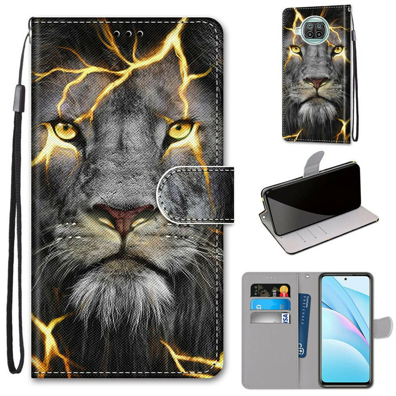Housse Xiaomi Mi 10T Lite 5G / Redmi Note 9 Pro 5G Félin avec Lanière Housse Xiaomi Mi 10T Lite 5G / Redmi Note 9 Pro 5G Félin avec Lanière