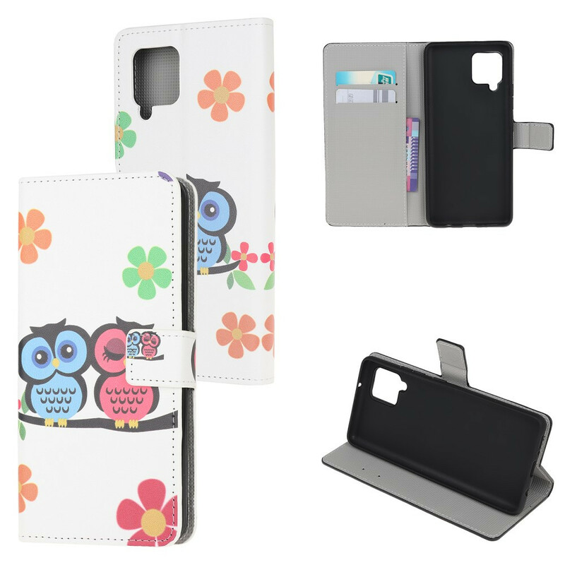 Housse Samsung Galaxy A12 Couple de Hiboux Housse Samsung Galaxy A12 Couple de Hiboux