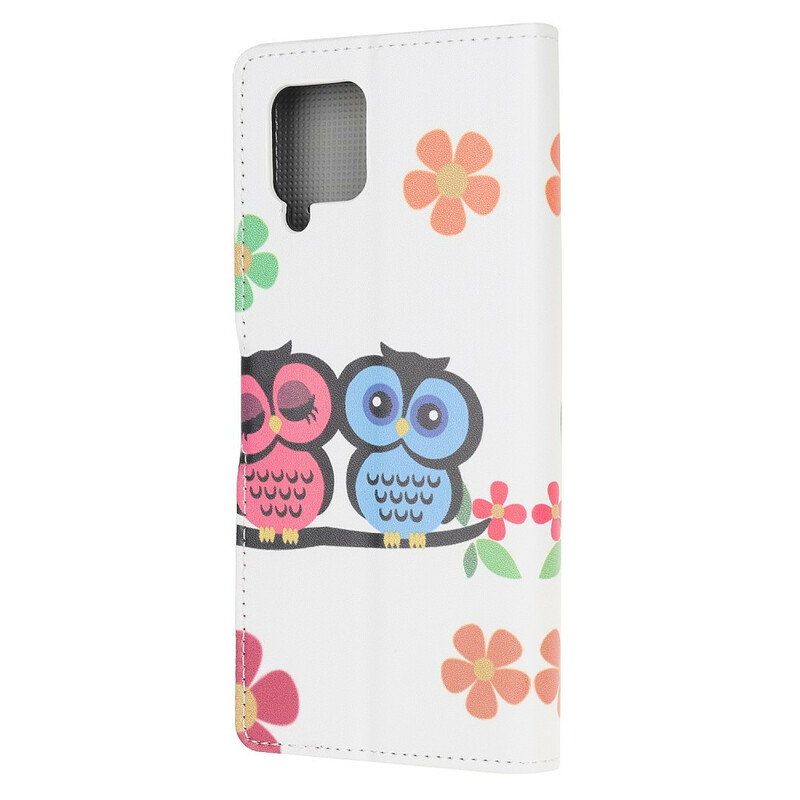 Housse Samsung Galaxy A12 Couple de Hiboux Housse Samsung Galaxy A12 Couple de Hiboux