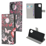 Housse Samsung Galaxy A12 Papillons et Fleurs Housse Samsung Galaxy A12 Papillons et Fleurs