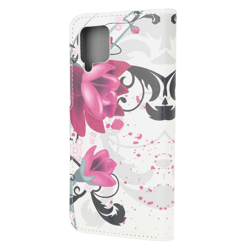 Housse Samsung Galaxy A12 Tropical Flowers Housse Samsung Galaxy A12 Tropical Flowers