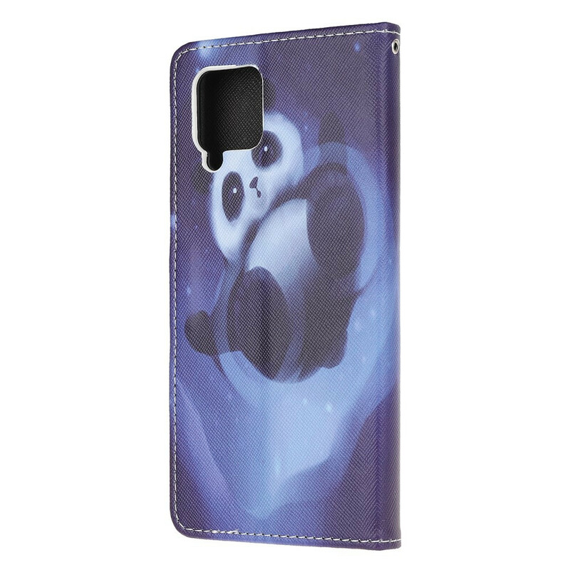 Housse Samsung Galaxy A12 Panda Space à Lanière