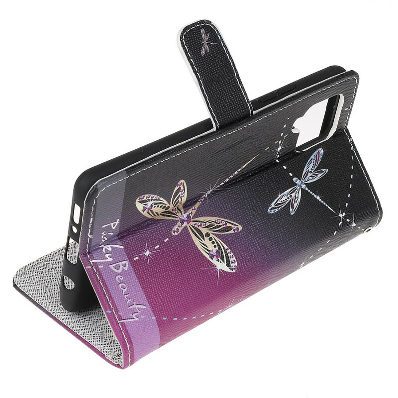 Housse Samsung Galaxy A12 Libellules à Lanière Housse Samsung Galaxy A12 Libellules à Lanière
