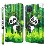 Housse Samsung Galaxy A12 Panda et Bambou