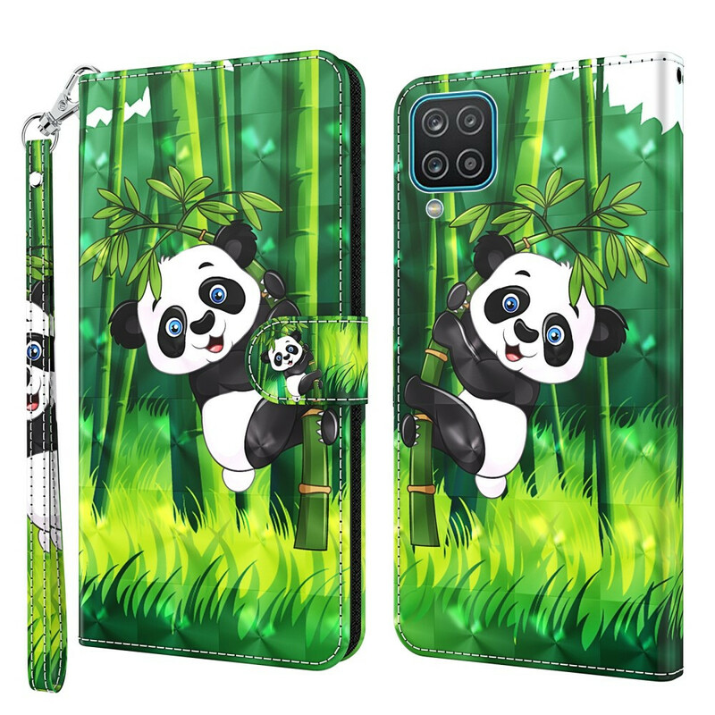 Housse Samsung Galaxy A12 Panda et Bambou Housse Samsung Galaxy A12 Panda et Bambou