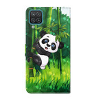 Housse Samsung Galaxy A12 Panda et Bambou