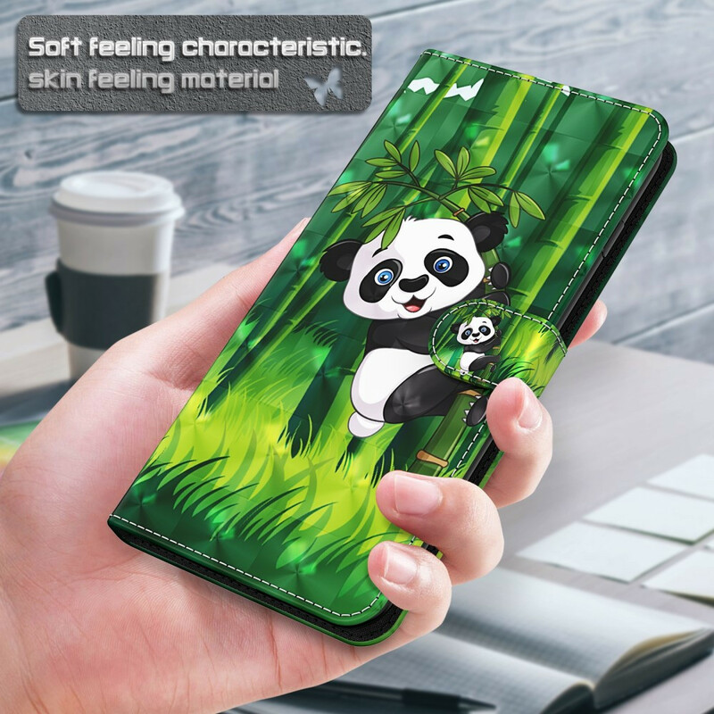 Housse Samsung Galaxy A12 Panda et Bambou