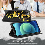 Housse Samsung Galaxy A12 Papillons Jaunes Housse Samsung Galaxy A12 Papillons Jaunes