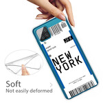Coque Samsung Galaxy A12 Boarding Pass to New York