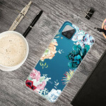 Coque Samsung Galaxy A12 Transparente Fleurs Aquarelle