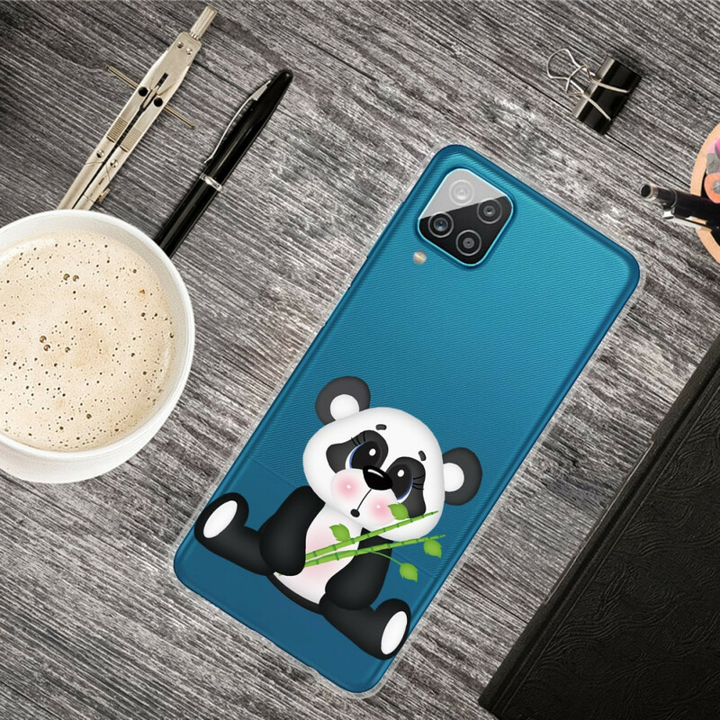 Coque Samsung Galaxy A12 Transparente Panda Triste