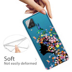 Coque Samsung Galaxy A12 Jolie Tête Fleurie Coque Samsung Galaxy A12 Jolie Tête Fleurie