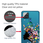 Coque Samsung Galaxy A12 Jolie Tête Fleurie Coque Samsung Galaxy A12 Jolie Tête Fleurie