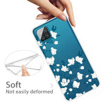 Coque Samsung Galaxy A12 Fleurs Blanches