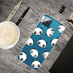 Coque Samsung Galaxy A12 Transparente Pandas Sentimentaux