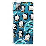 Coque Samsung Galaxy A12 Pingouins et Poissons Coque Samsung Galaxy A12 Pingouins et Poissons