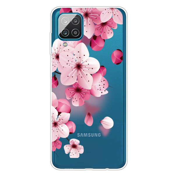 Coque Samsung Galaxy A12 Petites Fleurs Roses