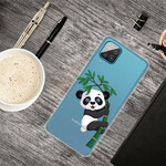 Coque Samsung Galaxy A12 Transparente Panda Sur Le Bambou