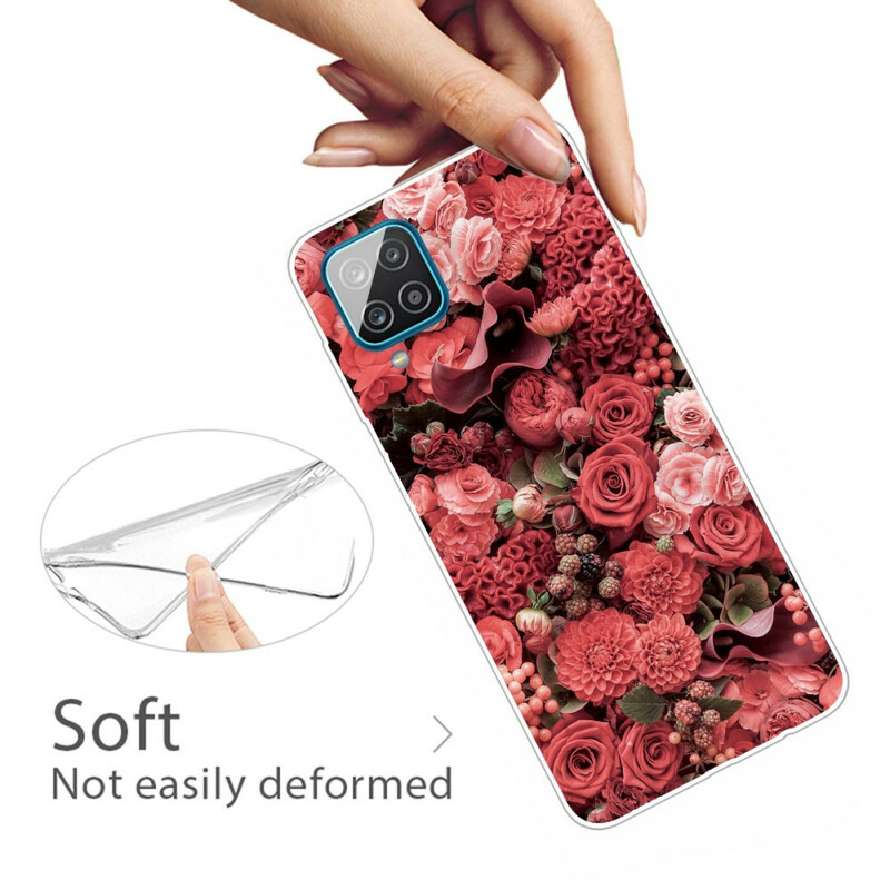 Coque Samsung Galaxy A12 Fleurs Intenses