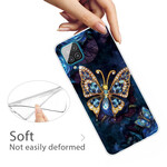 Coque Samsung Galaxy A12 Papillon Luxe