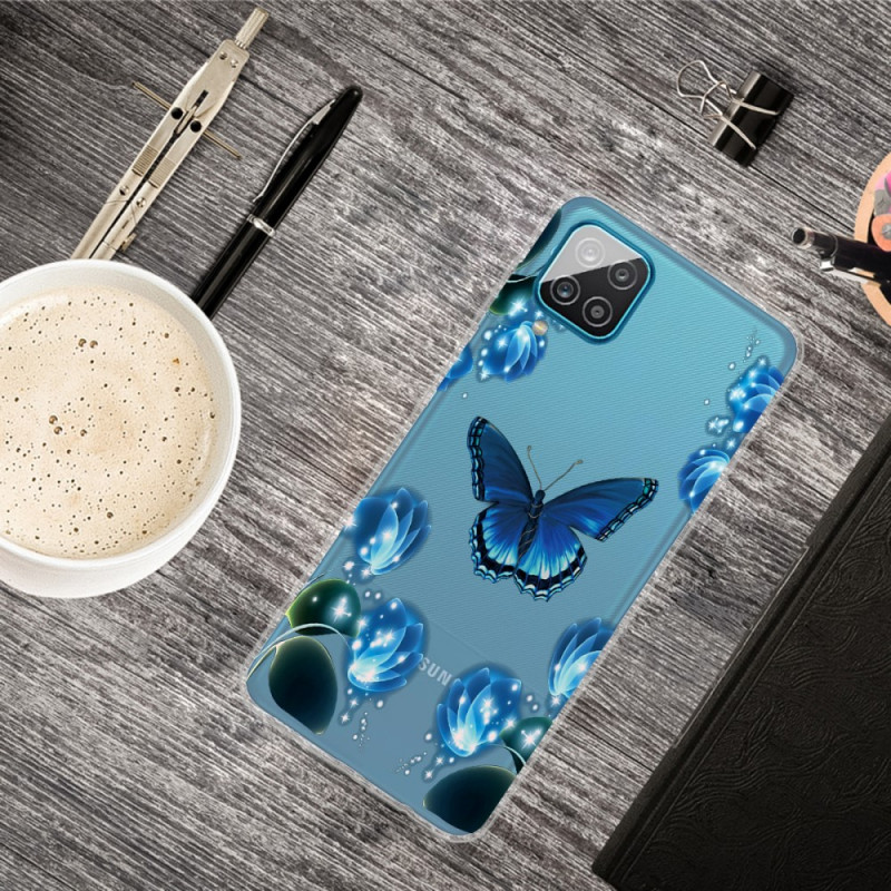 Coque Samsung Galaxy A12 Papillon Luxe
