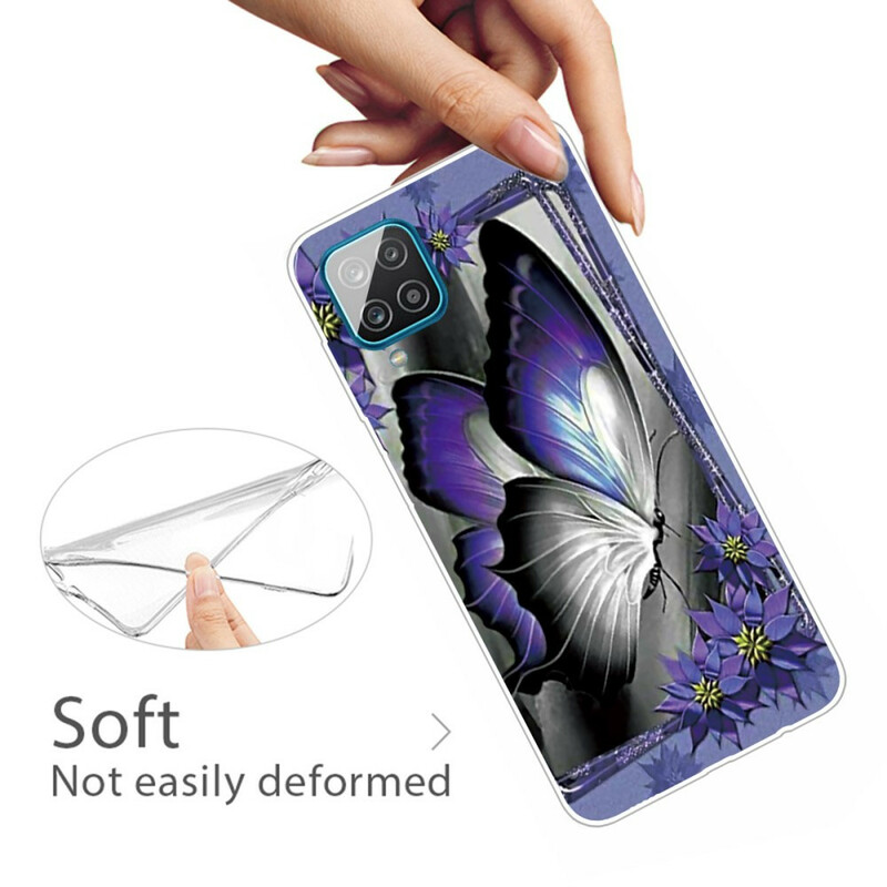 Coque Samsung Galaxy A12 Papillon Royal
