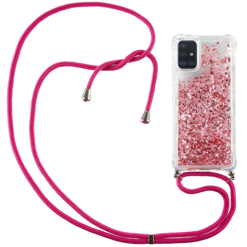 Coque Samsung Galaxy A51 Paillettes avec Cordon Coque Samsung Galaxy A51 Paillettes avec Cordon