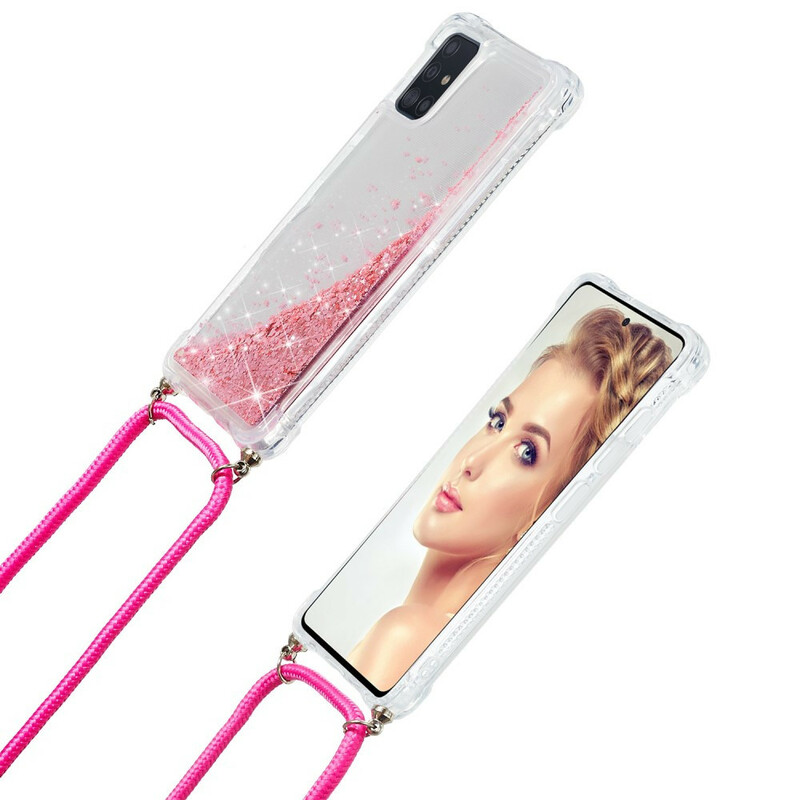 Coque Samsung Galaxy A51 Paillettes avec Cordon Coque Samsung Galaxy A51 Paillettes avec Cordon