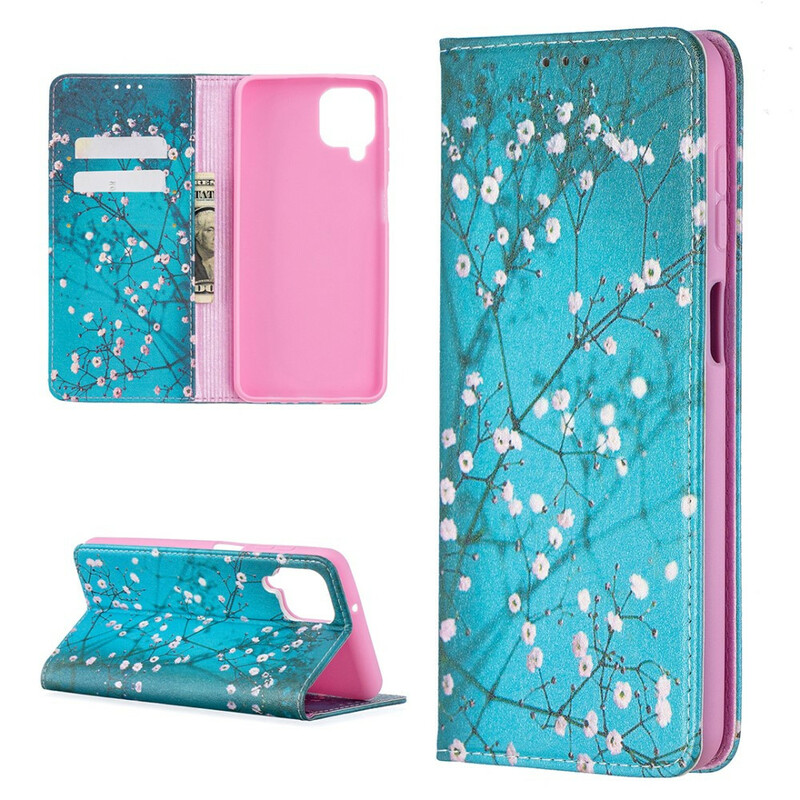 Flip Cover Samsung Galaxy A12 Branches Fleuries