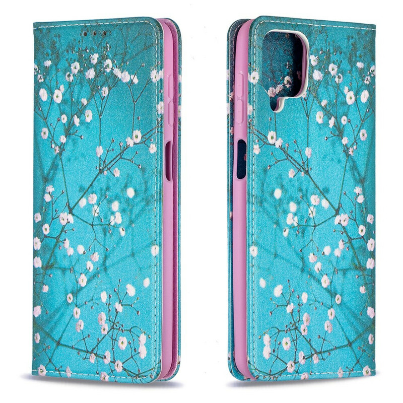 Flip Cover Samsung Galaxy A12 Branches Fleuries Flip Cover Samsung Galaxy A12 Branches Fleuries