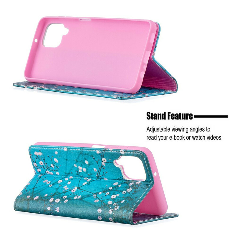 Flip Cover Samsung Galaxy A12 Branches Fleuries Flip Cover Samsung Galaxy A12 Branches Fleuries