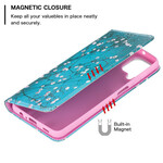 Flip Cover Samsung Galaxy A12 Branches Fleuries Flip Cover Samsung Galaxy A12 Branches Fleuries