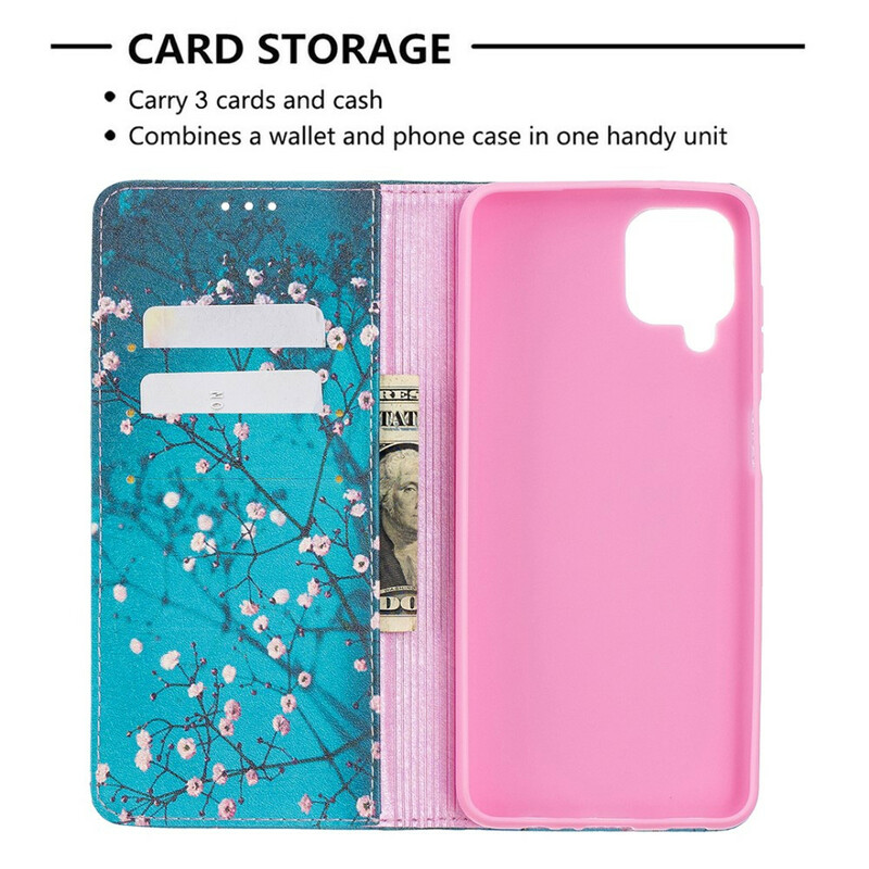 Flip Cover Samsung Galaxy A12 Branches Fleuries Flip Cover Samsung Galaxy A12 Branches Fleuries