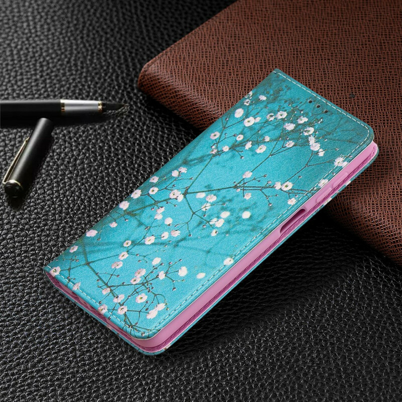 Flip Cover Samsung Galaxy A12 Branches Fleuries