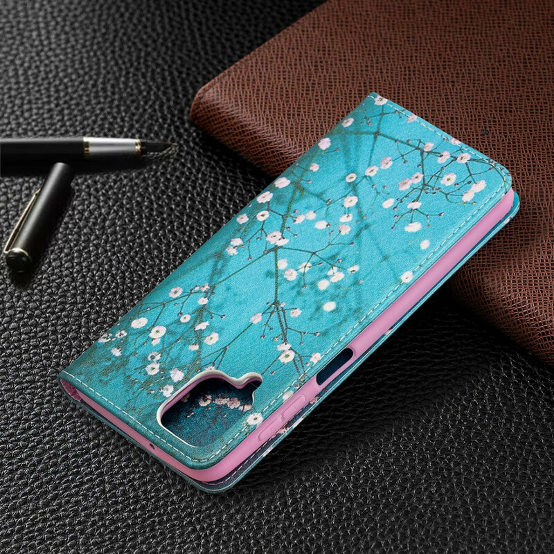 Flip Cover Samsung Galaxy A12 Branches Fleuries Flip Cover Samsung Galaxy A12 Branches Fleuries