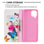 Flip Cover Samsung Galaxy A12 Papillons Colorés Flip Cover Samsung Galaxy A12 Papillons Colorés