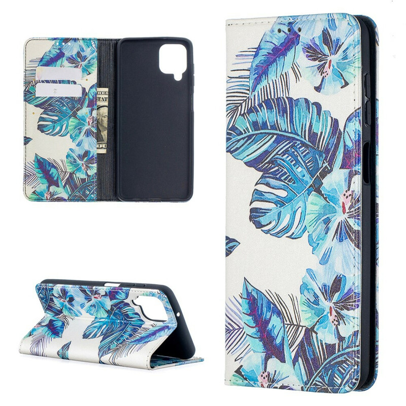 Flip Cover Samsung Galaxy A12 Feuilles