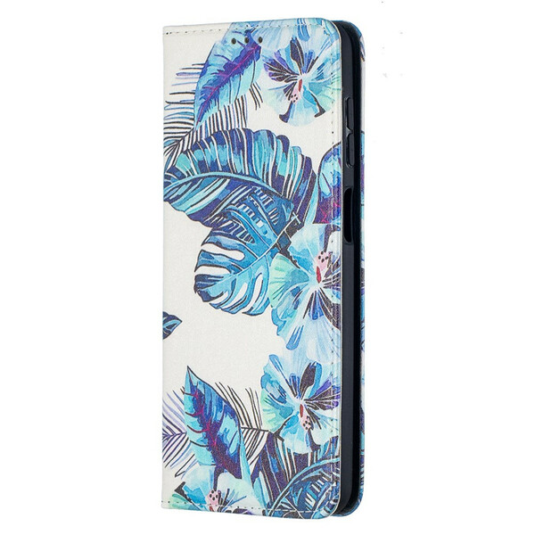 Flip Cover Samsung Galaxy A12 Feuilles