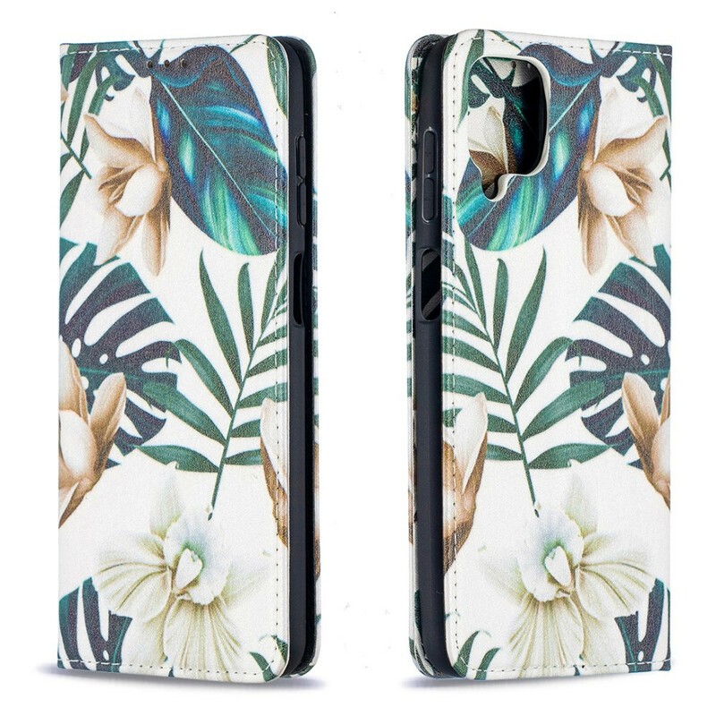 Flip Cover Samsung Galaxy A12 Feuilles Flip Cover Samsung Galaxy A12 Feuilles