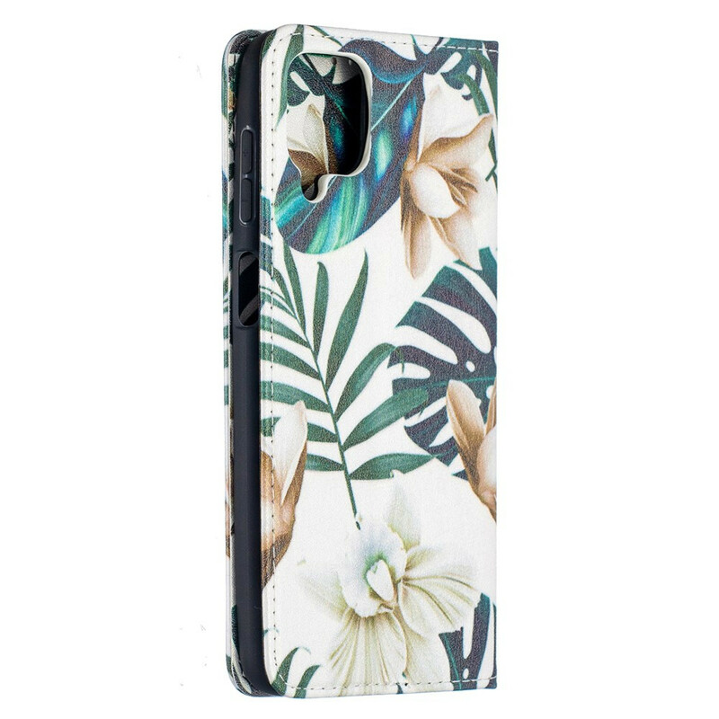 Flip Cover Samsung Galaxy A12 Feuilles Flip Cover Samsung Galaxy A12 Feuilles