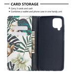 Flip Cover Samsung Galaxy A12 Feuilles Flip Cover Samsung Galaxy A12 Feuilles