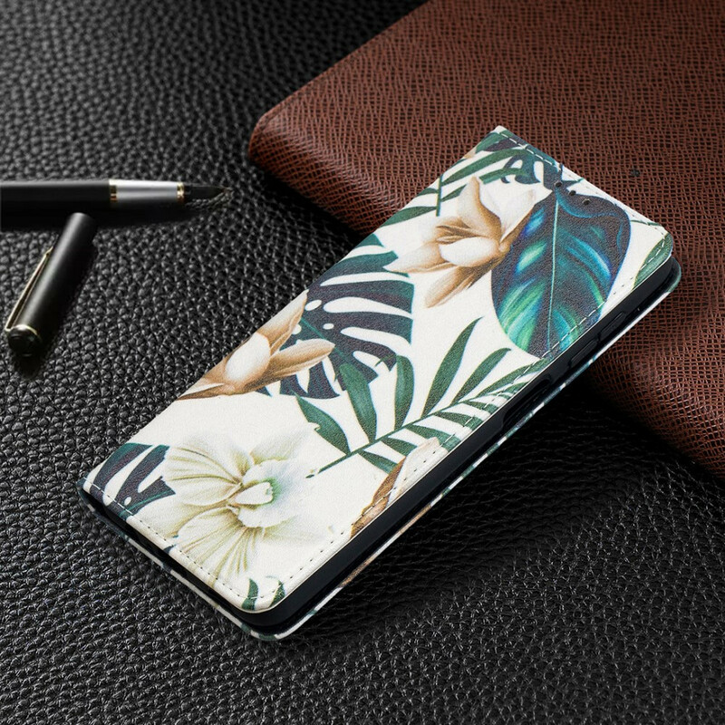 Flip Cover Samsung Galaxy A12 Feuilles Flip Cover Samsung Galaxy A12 Feuilles