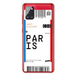 Coque Samsung Galaxy A51 Boarding Pass to Paris