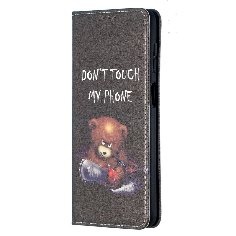 Flip Cover Samsung Galaxy A12 Ours Dangereux Flip Cover Samsung Galaxy A12 Ours Dangereux