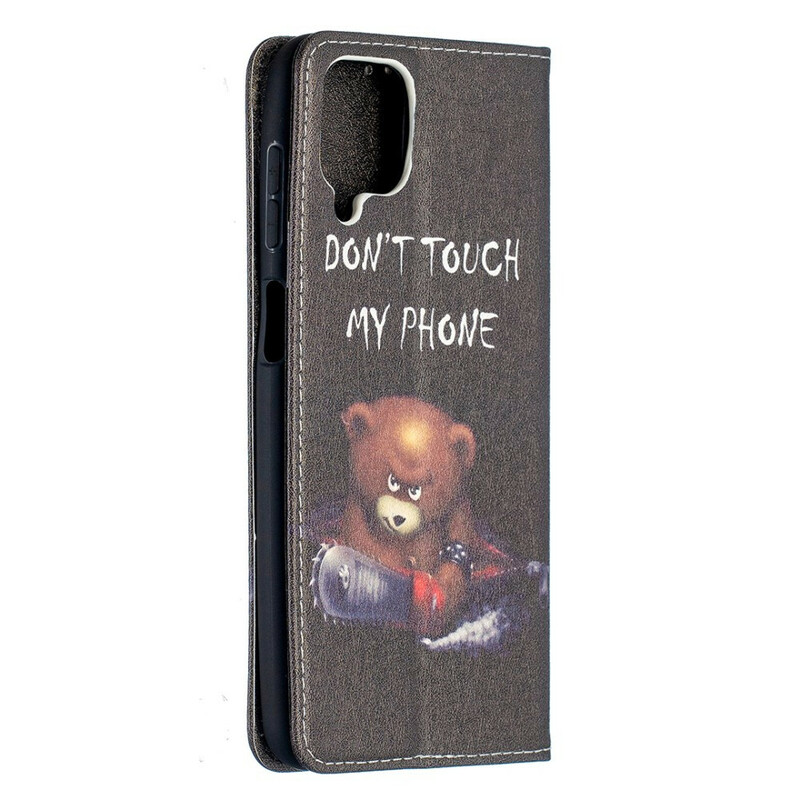 Flip Cover Samsung Galaxy A12 Ours Dangereux Flip Cover Samsung Galaxy A12 Ours Dangereux