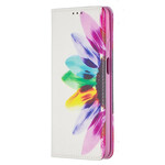 Flip Cover Samsung Galaxy A12 Fleur Aquarelle Flip Cover Samsung Galaxy A12 Fleur Aquarelle