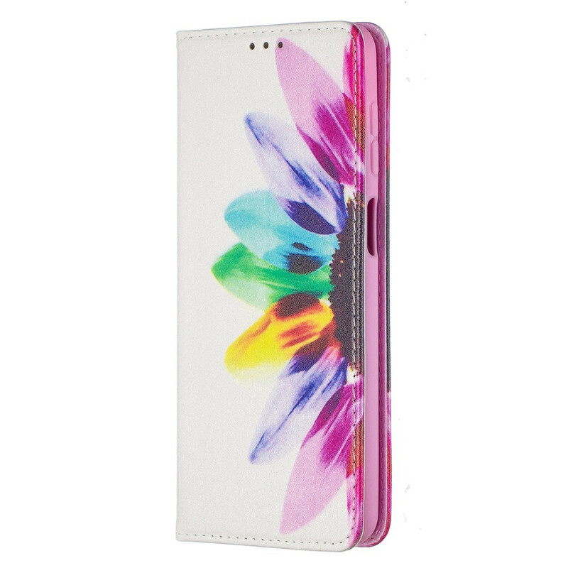 Flip Cover Samsung Galaxy A12 Fleur Aquarelle Flip Cover Samsung Galaxy A12 Fleur Aquarelle