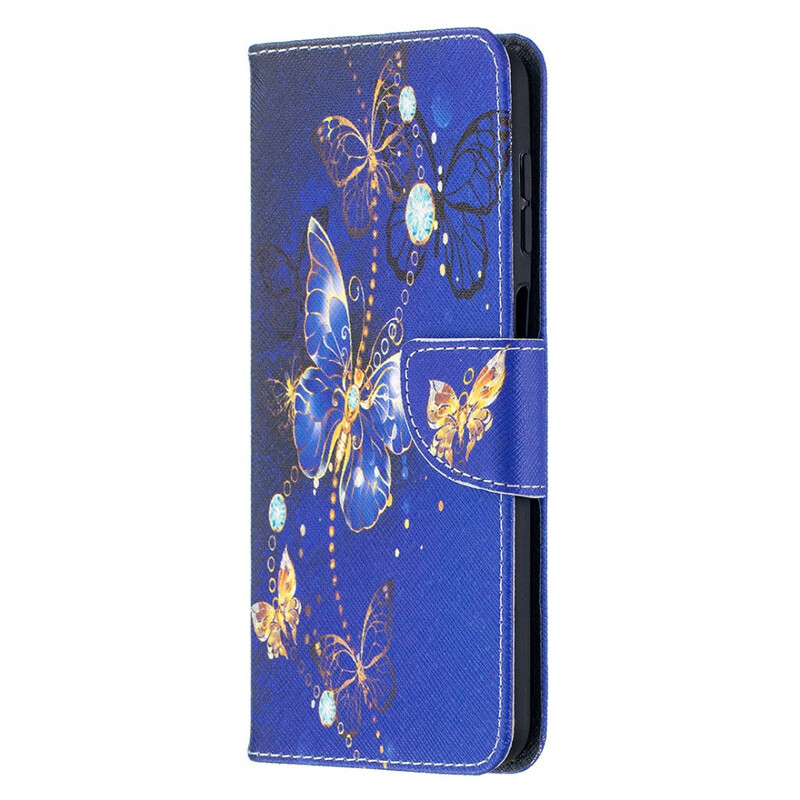 Housse Samsung Galaxy A12 Papillons Dorés Housse Samsung Galaxy A12 Papillons Dorés