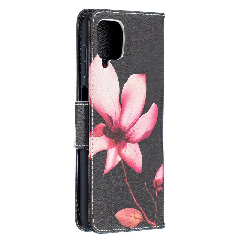 Housse Samsung Galaxy A12 Fleur Rose