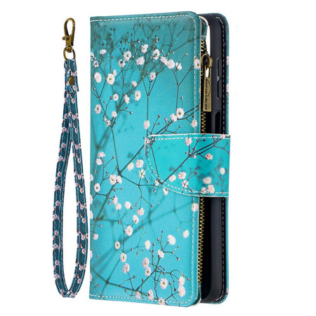 Housse Samsung Galaxy A12 Poche Zippée Arbre